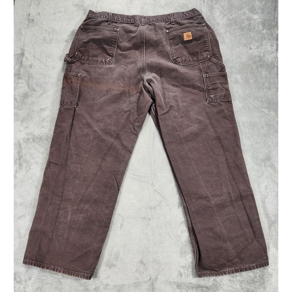 Vintage Carhartt Pants Mens 38x30 Brown B136 Double Knee Loose Fit Carpenter - Picture 5 of 14